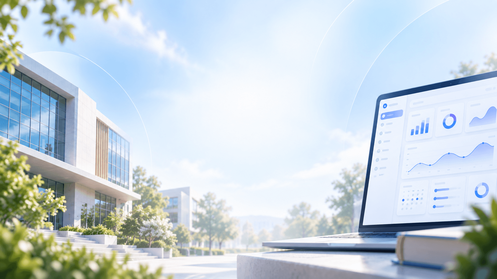 Modern campus and EduWindow dashboard